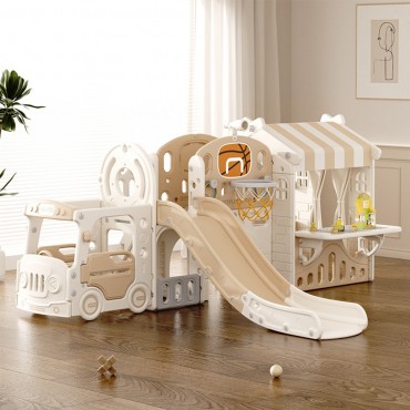 Labeille KC 555 10in1 Caravan Playhouse Slide Tunnel Bridge Table Basketball