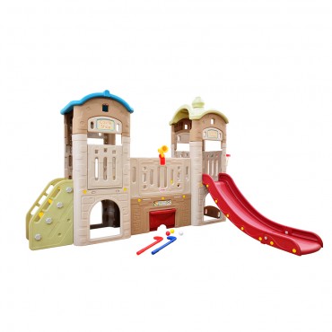 Labeille ZK 006011 9in1 Castle Shop Playground Playhouse Slide Tunnel Golf Football Basketball