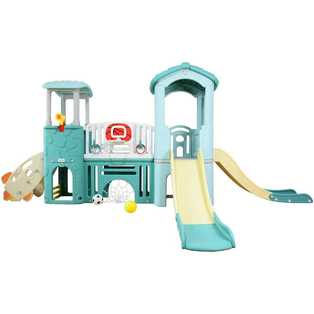 Labeille ZK 2022038 6in1 Junior Rocket Playhouse Slide Tunnel Football Basketball