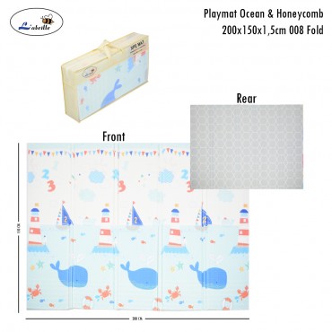 Labeille 200x150x1.5cm 008 Fold Playmat Ocean & Honeycomb