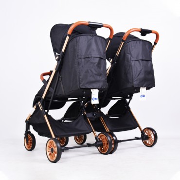 ChrisOlins T808 Stroller Bristol Premium Auto Folding Cabin Size Light Weight Travel (Twin)
